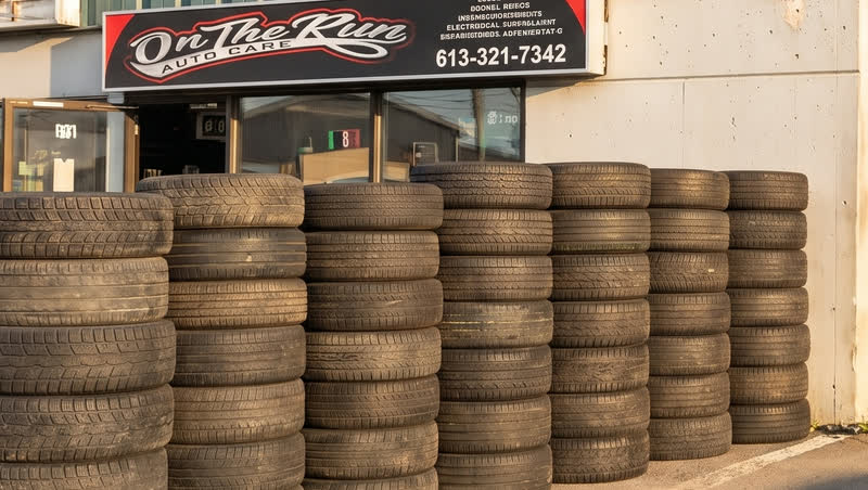 The front office counter at On The Run Auto Care where customers check in
